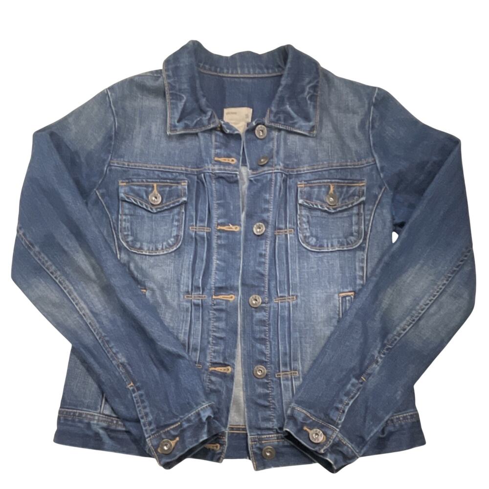 Gap Denim Jean Jacket Womens Long Sleeve Blue Regular Fit 100% Cotton Size Small